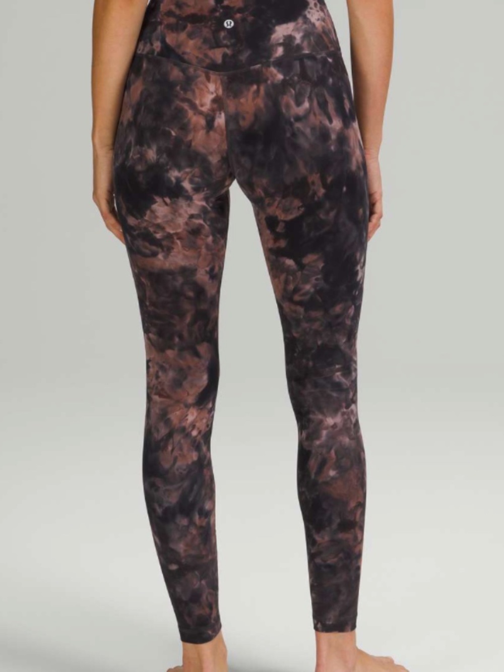 Lululemon Align Pant 28" Diamond Dye Graphite Grey Pink Pastel Size 4